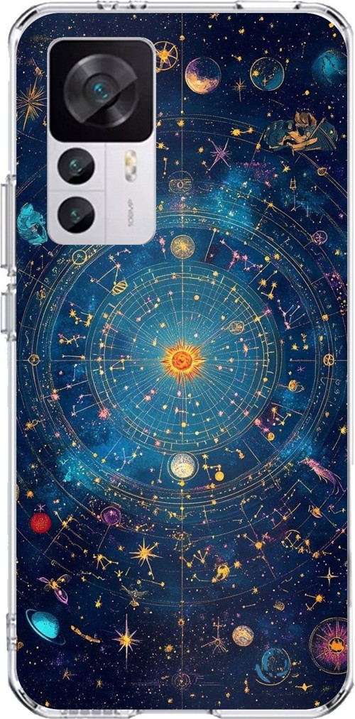 Xiaomi Mi 12T-12T PRO Uyumlu Yıldız Atlası Kozmik Rehber Baskılı Silikon Kılıf