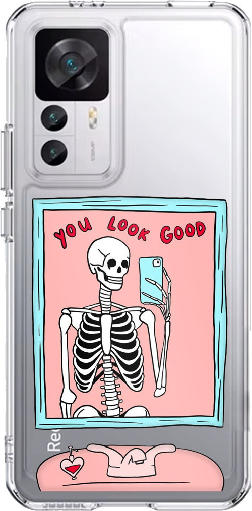 Xiaomi Mi 12T-12T PRO Uyumlu You Look Good İskelet Tasarımlı Baskılı Silikon Kılıf