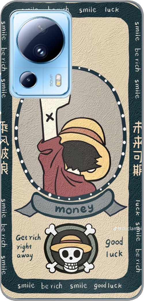 Xiaomi Mi 13 Lite Uyumlu One Piece Dolar Baskılı Silikon Kılıf