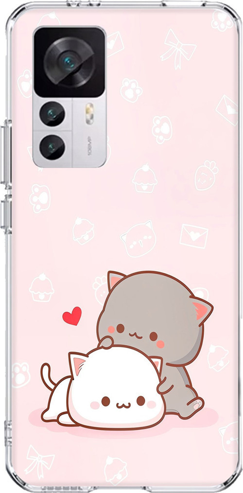 Xiaomi Mi 12T-12T PRO Uyumlu Sevimli ve Remontik Kediler Baskılı Silikon Kılıf