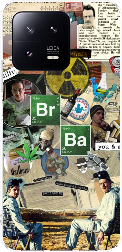 Xiaomi Mi 13 Uyumlu Breaking Bad Kolaj Baskılı Silikon Kılıf