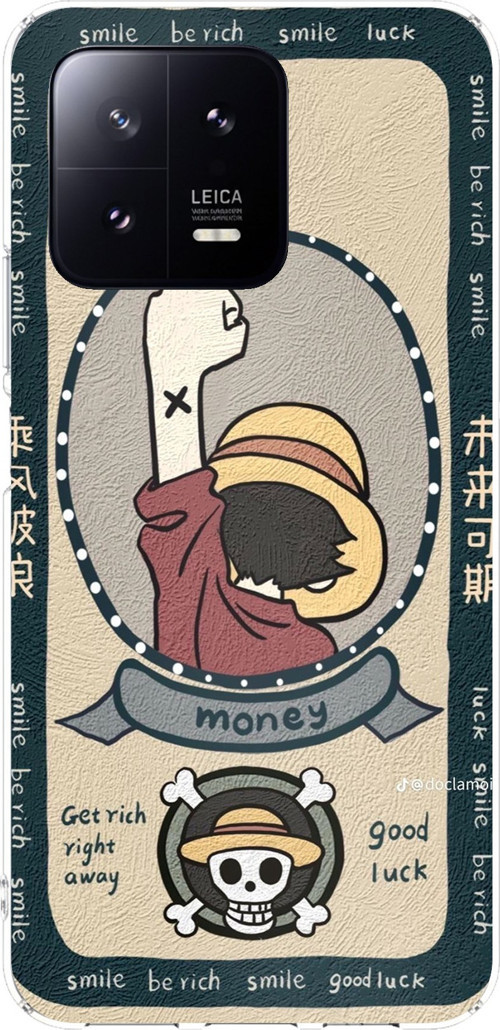 Xiaomi Mi 13 Uyumlu One Piece Dolar Baskılı Silikon Kılıf