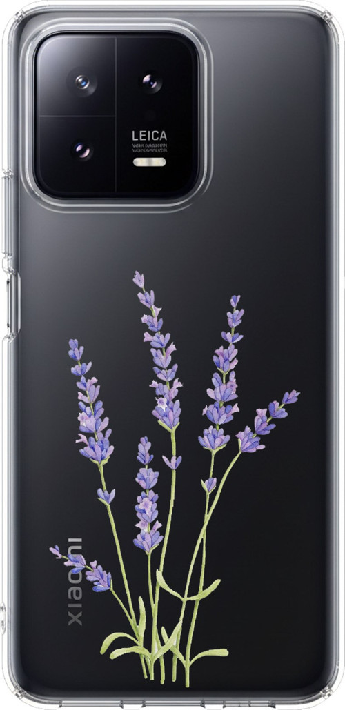 Xiaomi Mi 13 Uyumlu Lavanta Çiçek Tasarımlı Baskılı Silikon Kılıf