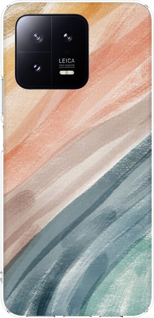 Xiaomi Mi 13 Uyumlu Modern Renk Paleti Baskılı Silikon Kılıf