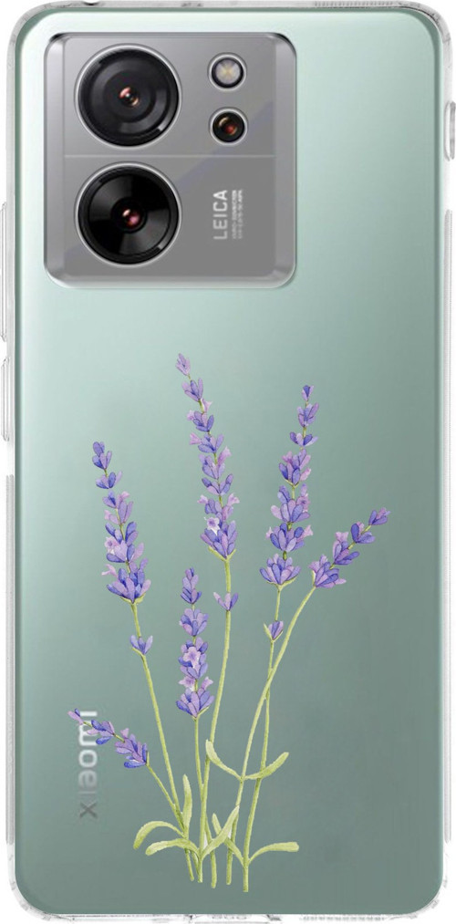 Xiaomi Mi 13T-13T PRO Uyumlu Lavanta Çiçek Tasarımlı Baskılı Silikon Kılıf
