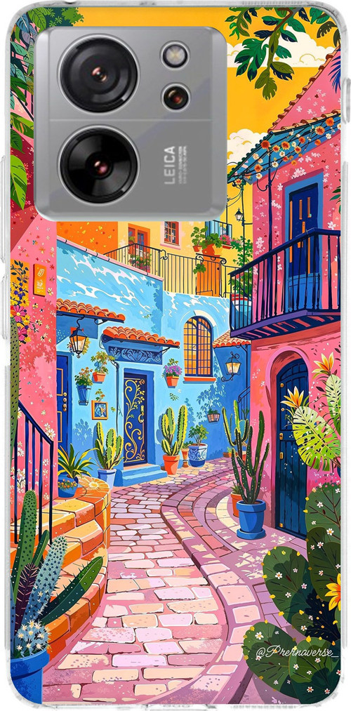 Xiaomi Mi 13T-13T PRO Uyumlu Renkli Sanat Sokak Silikon Kılıf Baskılı Silikon Kılıf
