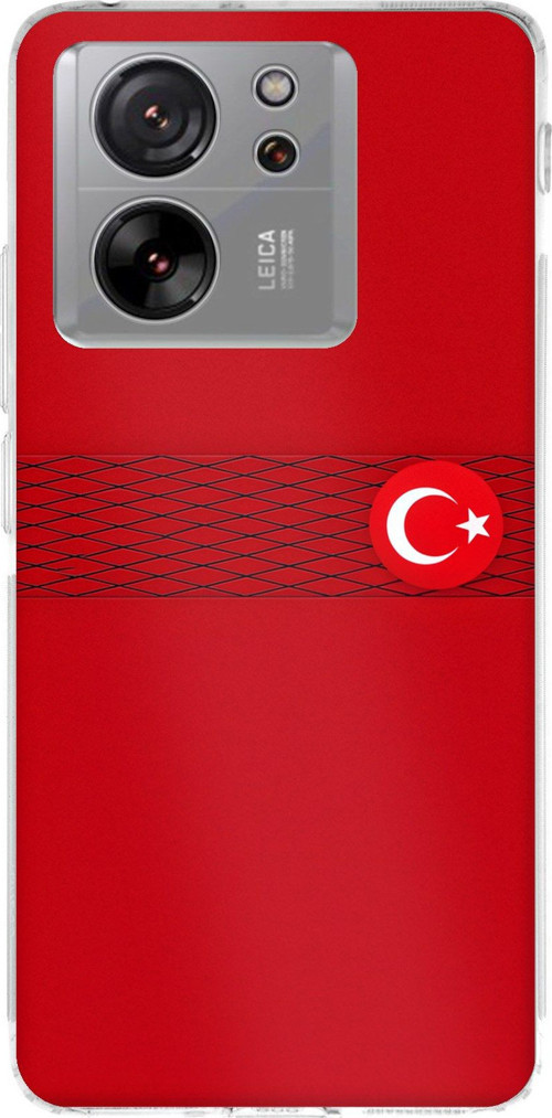 Xiaomi Mi 13T-13T PRO Uyumlu Türk Milli Takım Izgara Desenli Forma Baskılı Silikon Kılıf