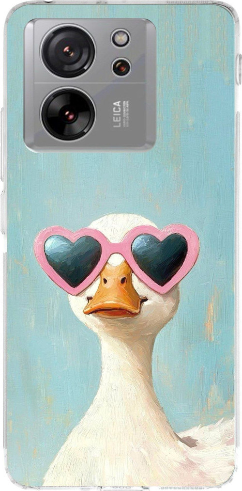 Xiaomi Mi 13T-13T PRO Uyumlu Yağlı Boya Pop-Art Ördek Baskılı Silikon Kılıf