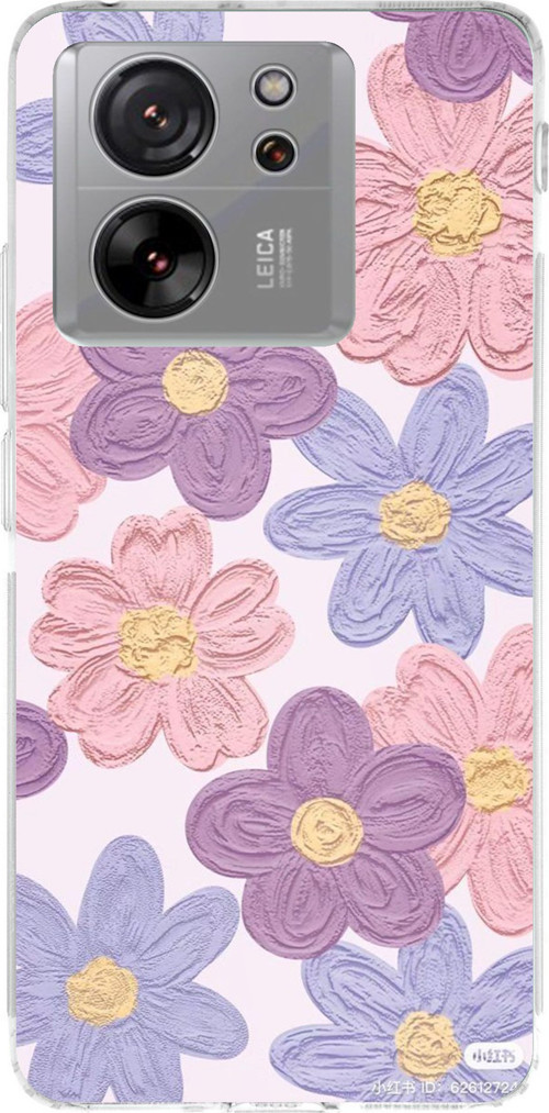 Xiaomi Mi 13T-13T PRO Uyumlu Renkli Papatyalar Sulu Boya Baskılı Silikon Kılıf