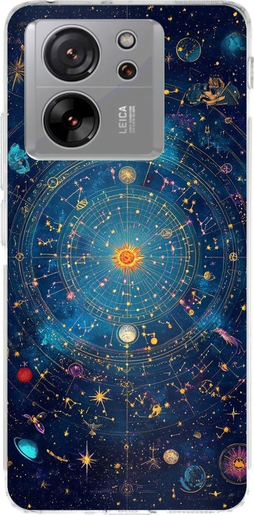 Xiaomi Mi 13T-13T PRO Uyumlu Yıldız Atlası Kozmik Rehber Baskılı Silikon Kılıf