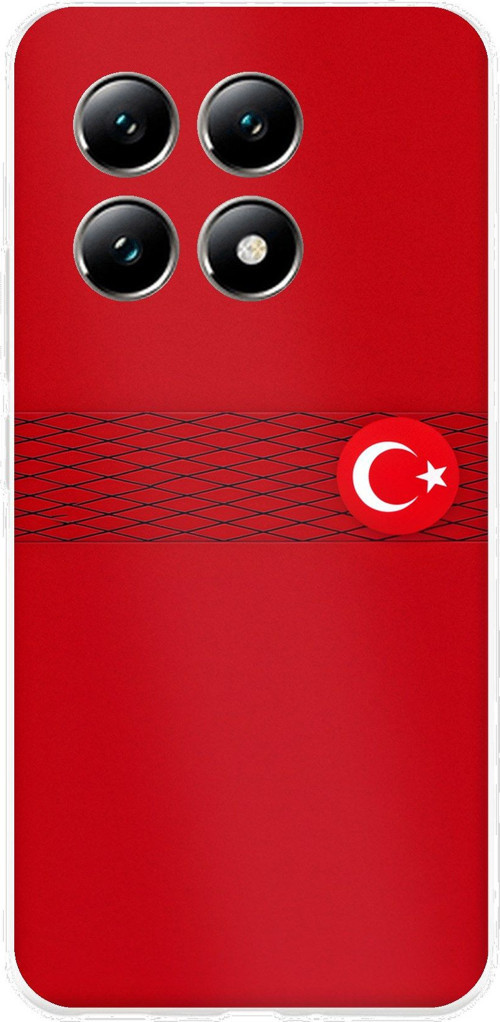Xiaomi Mi 14T PRO Uyumlu Türk Milli Takım Izgara Desenli Forma Baskılı Silikon Kılıf