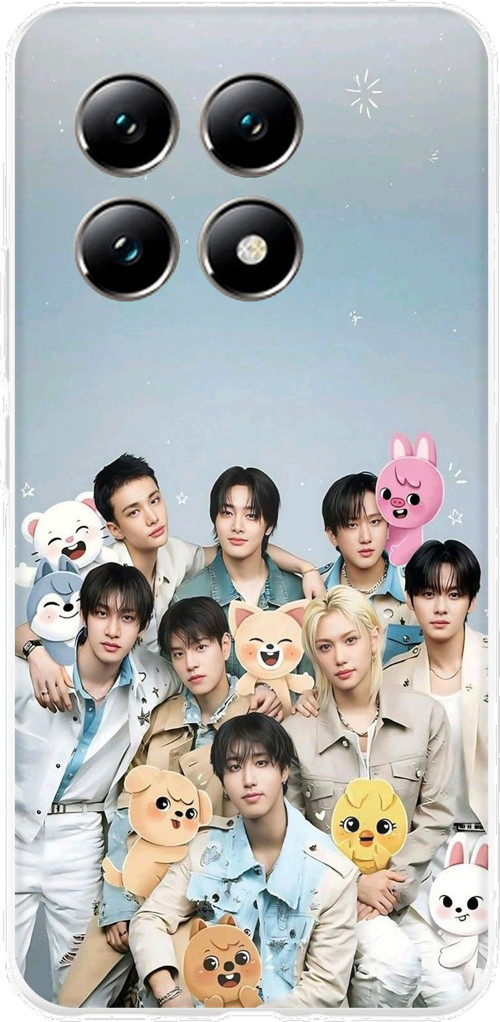 Xiaomi Mi 14T Uyumlu Tray Kids K-Pop Grubu ve SKZOO Temalı Baskılı Silikon Kılıf