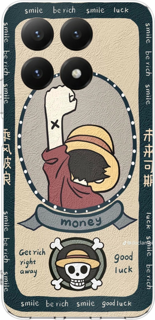 Xiaomi Mi 15T Uyumlu One Piece Dolar Baskılı Silikon Kılıf