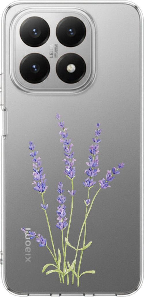 Xiaomi Mi 15T Uyumlu Lavanta Çiçek Tasarımlı Baskılı Silikon Kılıf