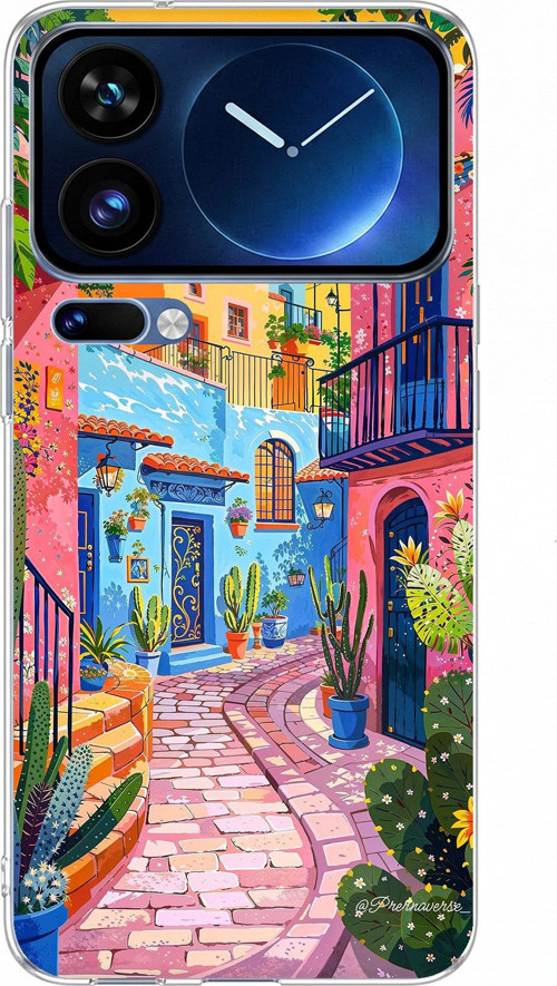 Xiaomi 17 Pro Max Uyumlu Renkli Sanat Sokak Silikon Kılıf Baskılı Silikon Kılıf