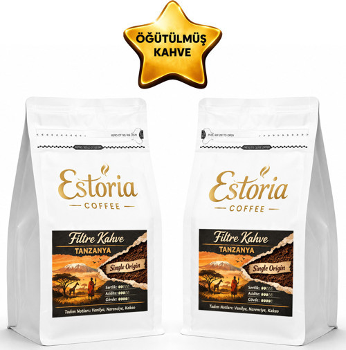 Tanzanya Filtre Kahve 500g ( 2x250g) | %100 Arabica | Canlı Asidite | Meyvemsi Aroma | Öğütülmüş