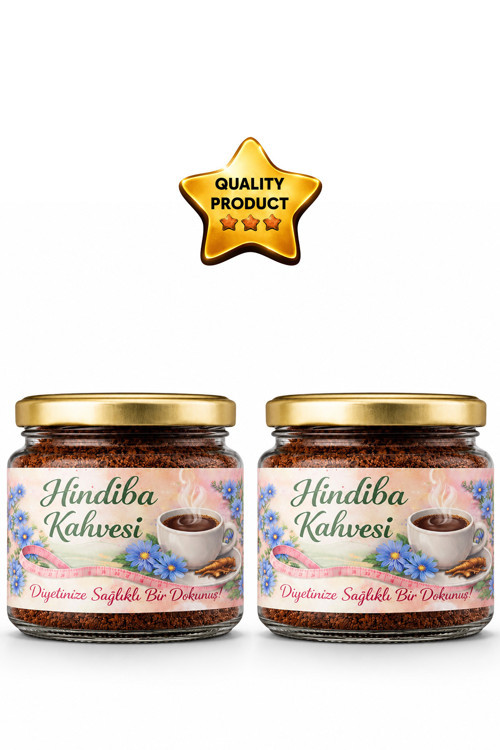 Hindiba Kahvesi 200g ( 2x100g)|Diyet Kahve | Kafeinsiz Kahve Alternatifi | Cam Kavanoz | Öğütülmüş