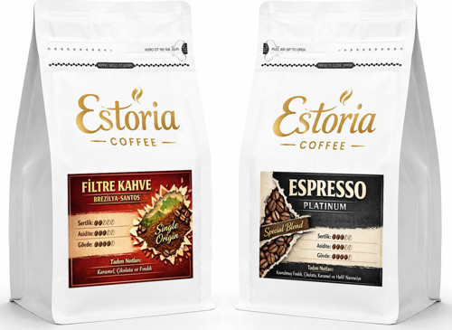 Espresso Platinum ve Filtre Kahve Brezilya Santos 2 x 250 g