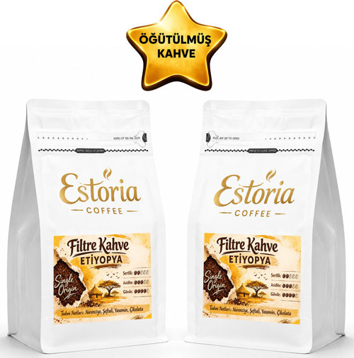 Etiyopya Filtre Kahve 500g ( 2x250g) | %100 Arabica | Çiçeksi Aroma | Meyvemsi Tatlar | Öğütülmüş