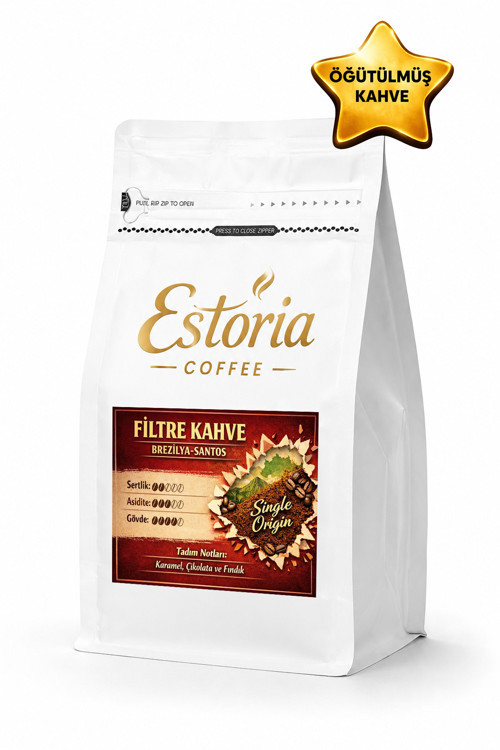 Brazil Santos Filtre Kahve 250g | %100 Arabica | Orta Kavrum | Yumuşak İçim | Öğütülmüş