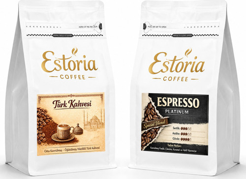 Türk Kahvesi 250g | Espresso Arabica Çekirdek Kahve 250g | Geleneksel Lezzet | Yumuşak İçim | %100 Arabica ( 500g )