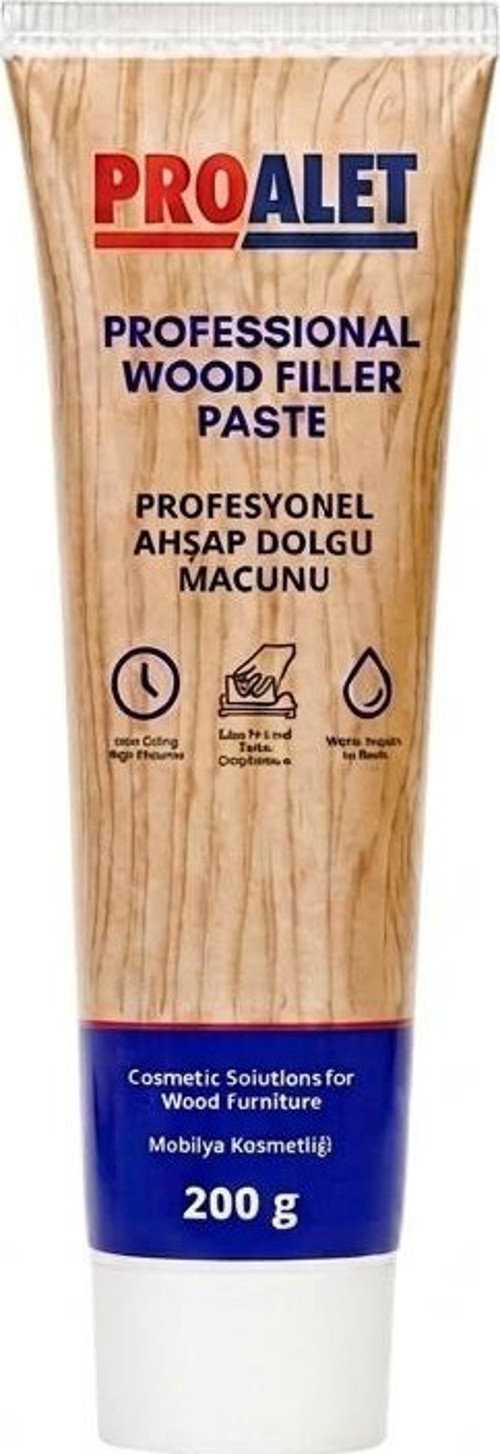 Profesyonel Tüp Ahşap Dolgu Macunu 200 g – Mobilya, Parke, Kapı Çizik ve Çatlak Tamir Macunu - MEŞE