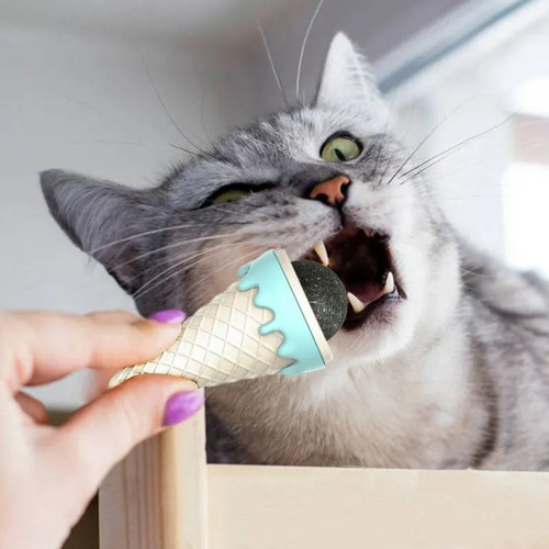 Dondurma Modeli Kedi Otu Nanesi Oyuncağı Çift Bantlı