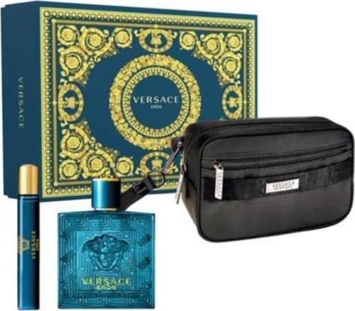 Eros Erkek Parfüm EDT 100 ML + Cep Boy Erkek Parfüm 10 ML + Çanta