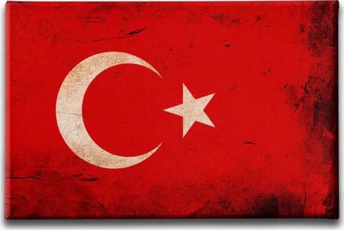 Türk Bayrağı Dekoratif Kanvas Duvar Tablosu