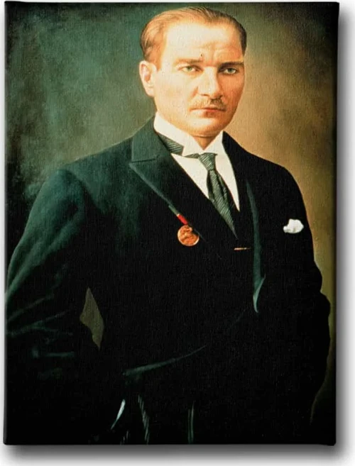 Atatürk Portresi Dekoratif Kanvas Duvar Tablosu