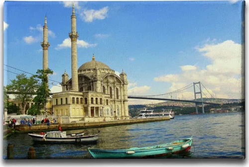 İstanbul Buyuk Mecidiye Cami İslami Hat Sanatı Kanvas Tablo