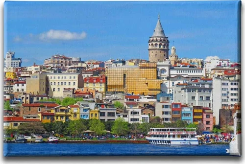 İstanbul Galata Kulesi Dekoratif Kanvas Duvar Tablosu