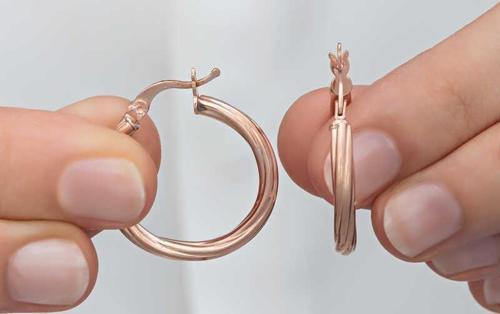 Gümüş Rose 3 mm Burgu Şarnel Küpe