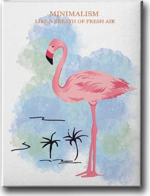 Flamingo Dekoratif Kanvas Duvar Tablosu