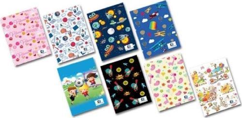 Desenli PP Kapak Tel Dikişli Defter A4 100 yp Çizgili