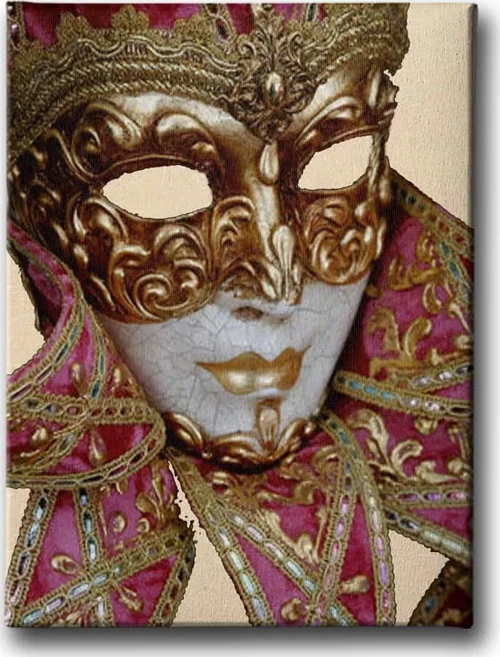 Maske Dekoratif Kanvas Duvar Tablosu