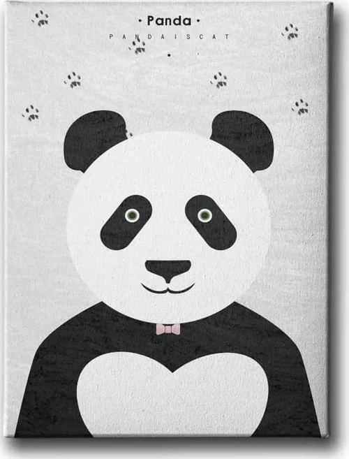 Panda Dekoratif Kanvas Duvar Tablosu