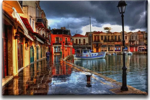 Şehir Manzara Kanvas Duvar Tablosu