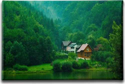 Yayla Manzara Kanvas Duvar Tablosu