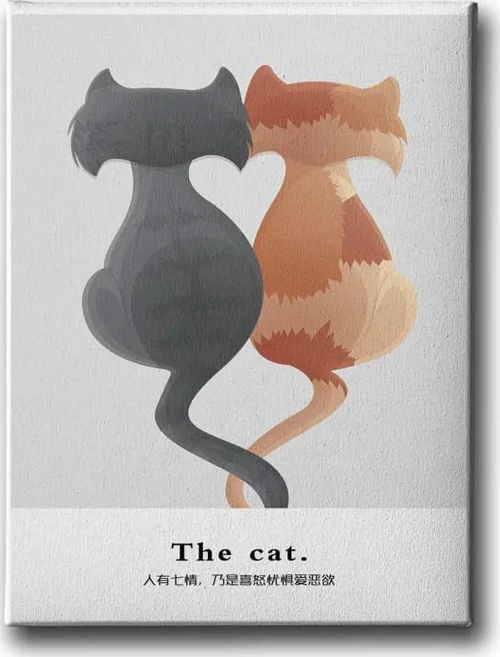 The Cat Dekoratif Kanvas Duvar Tablosu