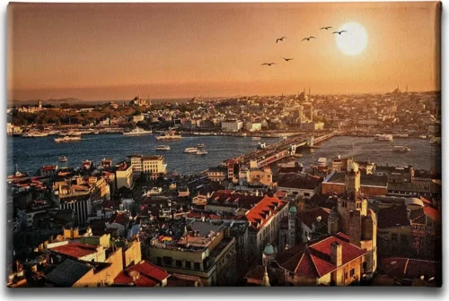 Gün Batımı Manzara Kanvas Duvar Tablosu