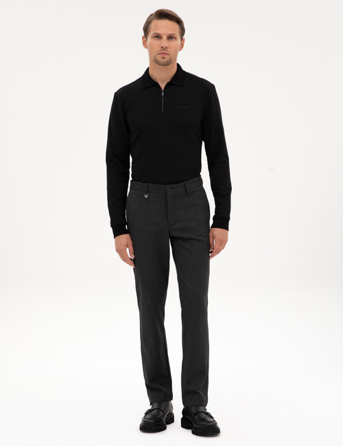 Antrasit Slim Fit Kumaş Pantolon 50313641-VR006