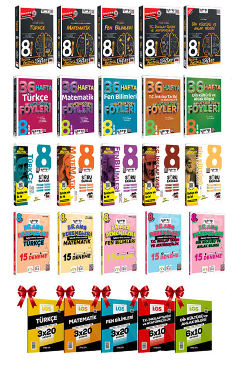 Ders Arkadaşım 8.Sınıf LGS Tüm Dersler Full Set | Fasikül Fasikül Akıllı Defter + 36 Hafta Ödev Föyleri + Yıl Boyu Soru Bankası + 15 Deneme + Hediye