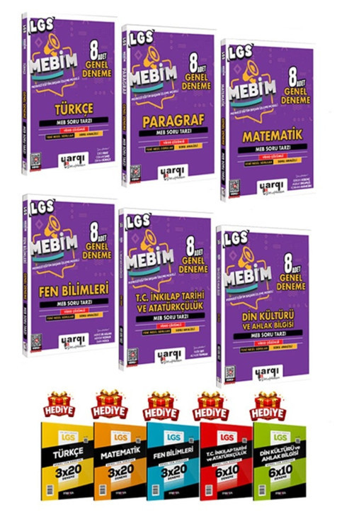 Ders Arkadaşım 8.Sınıf LGS MEBİM Tüm Dersler 8 Adet Genel Deneme Seti(HEDİYELİ)