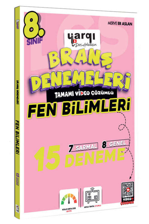Yargı Ders Arkadaşım 8.Sınıf Tamamı Video Çözümlü Fen Bilimleri 15 Branş Denemeleri