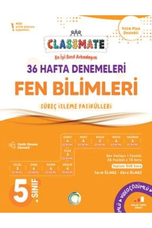 Okyanus Yayıncılık 5. Sınıf Classmate 36 Hafta Denemeleri Fen Bilimleri Süreç İz. Fasikülleri