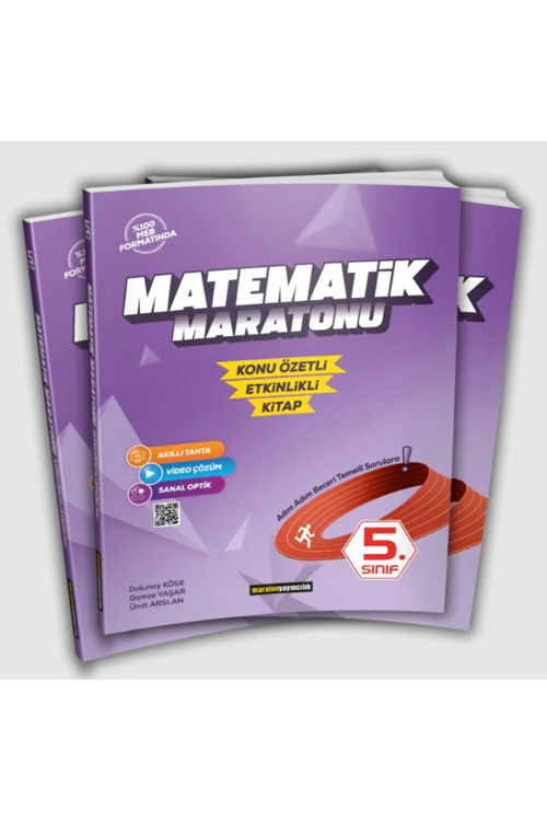 Maraton Yayıncılık Maraton Yayıncılık 5.Sınıf Matematik Maratonu Konu Özetli Etkinlikli Hibrit Kitap