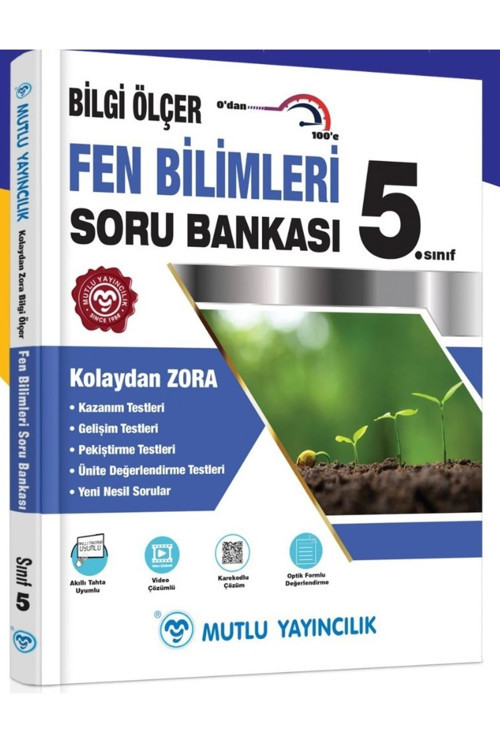 Mutlu Yayıncılık Mutlu Bilgi Ölçer 5 Fen Bilimleri Soru Bankası