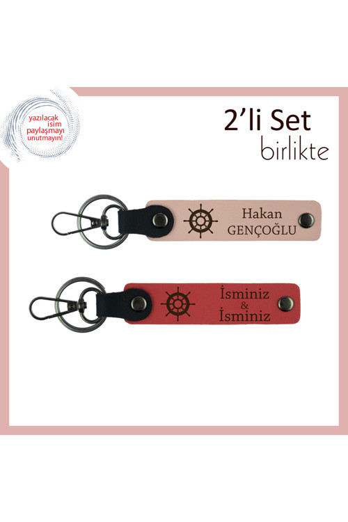 Kaptan Ruhlu Tanıdıklara Uygun Hediyelik, Gemi Temalı Anahtarlık Takımı, Yavru Ağzı-Nar Çiçeği