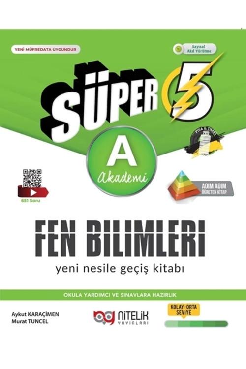 Nitelik Yayınları 5. Sınıf Süper Fen Bilimleri Yeni Nesile Geçiş Kitabı A